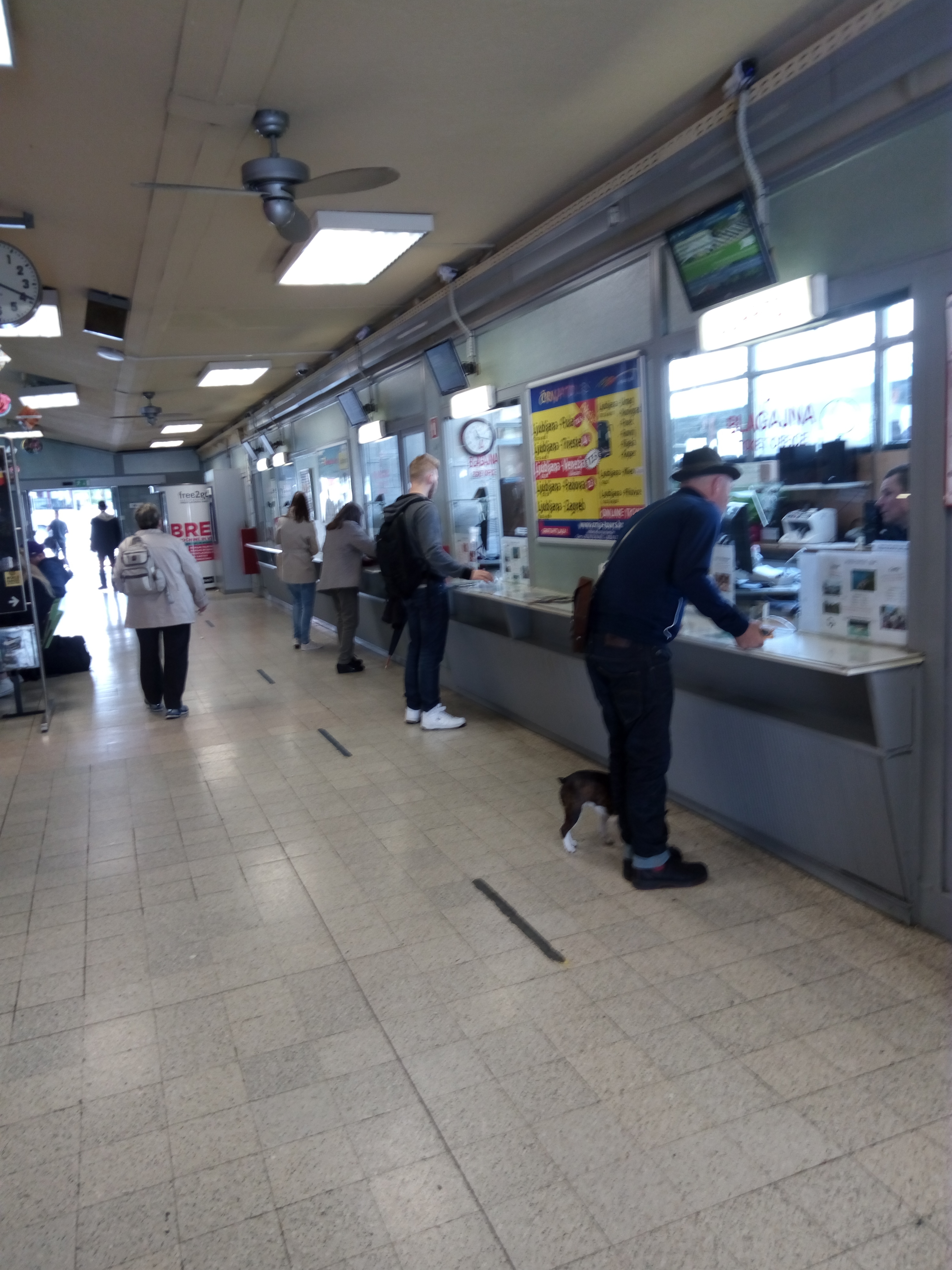 リュブリャナのバスチケット売り場